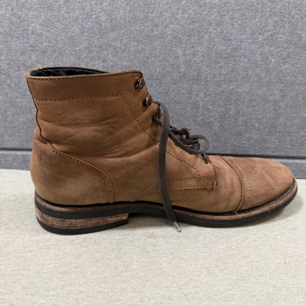 Thursday Boot Co Captain Boots 12 Brown Leather Cap Toe Combat Ankle Boots